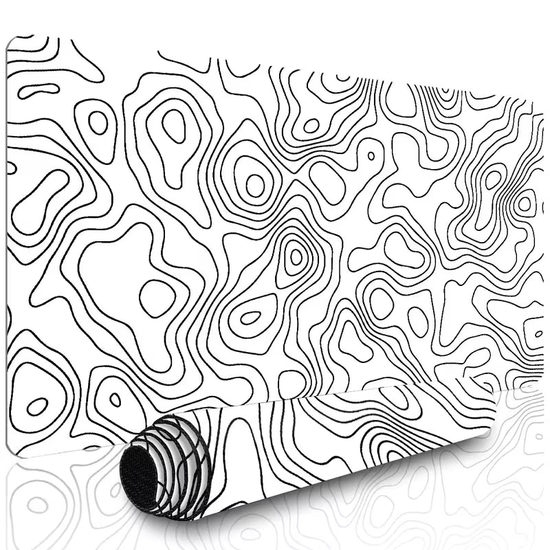 White & Black Wave Gaming Mousepad