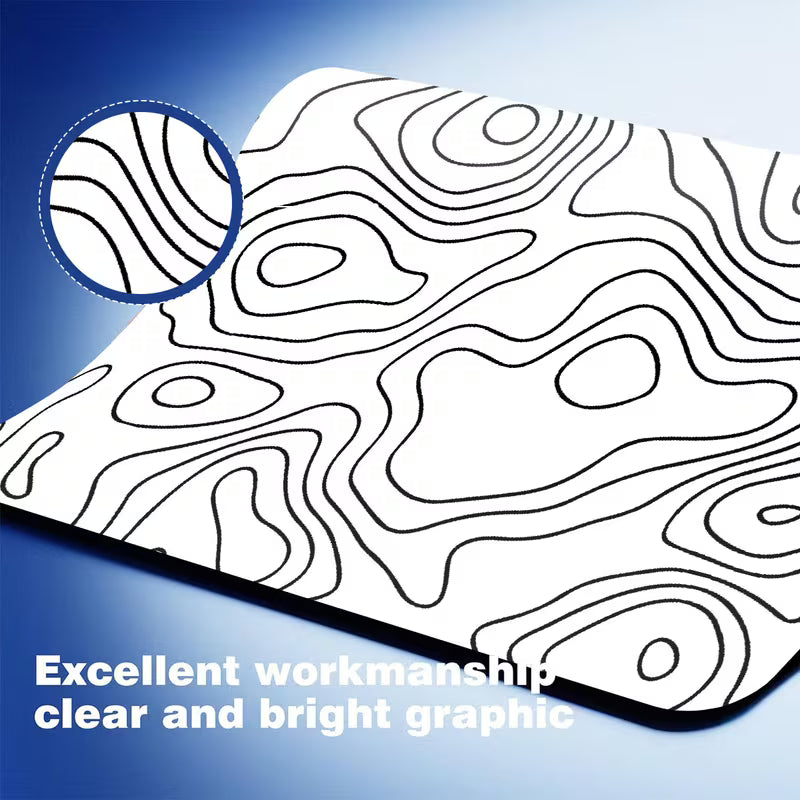 White & Black Wave Gaming Mousepad