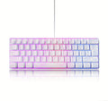 RGB Aesthetic Mechanical Keyboard – 7 Color Modes | Compact Gaming Setup Essential
